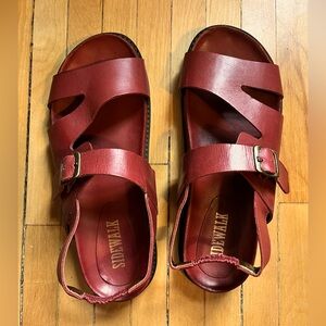 Women’s Bergundy Sidewalk Sandals